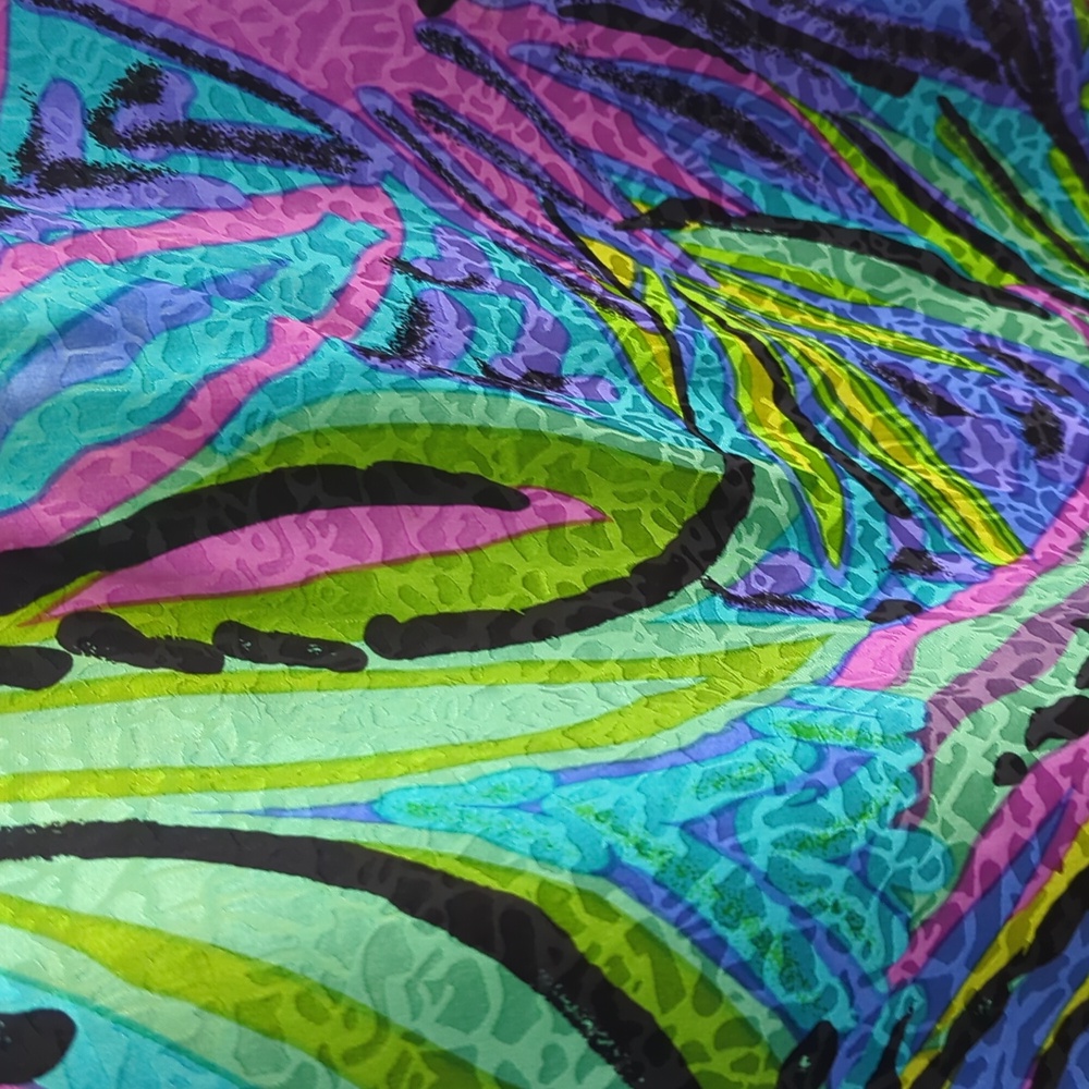 Vintage bright silk blouse - Picture 3 of 3